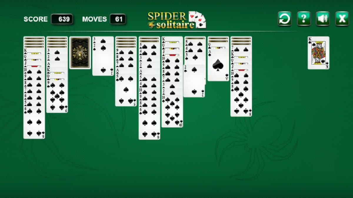 spider solitaire game for windows 10